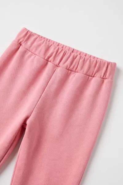 Pembe (1-5 Yaş) Çiçek Baskılı  2 İp Kız  Çocuk 2'li Takım 475632