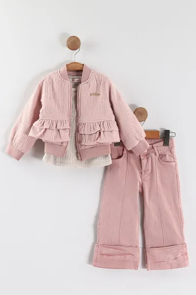 pembe-1-5-yas-cicek-nakisli-badili-firfirli-ceketli-kot-pantolonlu-kiz-cocuk-3lu-takim-443776