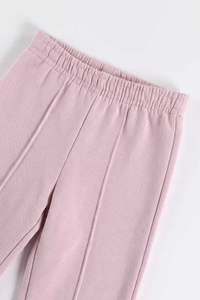 Pembe (1-5 Yaş) Fiyonk Baskılı Alt Çimalı 3 İp Şardonlu Kız Çocuk Kışlık Takım 498948