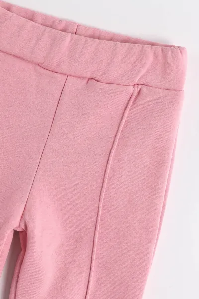 Pembe (1-5 Yaş) Fiyonk ve Taş Baskılı İç Şardonlu Kız Çocuk Kışlık Takım 495483