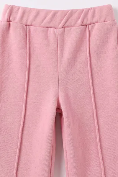 Pembe (1-5 Yaş) Girl Power Baskılı Alt Çimalı İçi Şardonlu Kız Çocuk Kışlık Takım 493962