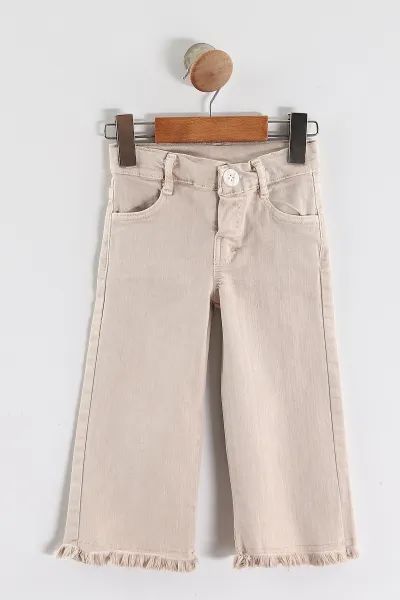 Pembe (1-5 Yaş) Gömlekli Triko Süveterli Gabardin Pantolonlu  Kız Çocuk 3'lü Takım 443783