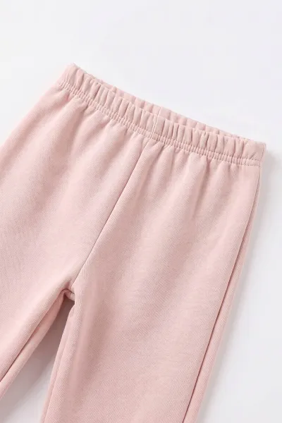 Pembe (1-5 Yaş)  Kalp Baskılı 3 İp Şardonlu Kız Çocuk Kışlık Takım 497025