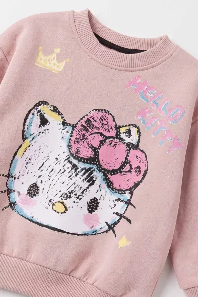 Pembe (1-5 Yaş) Karakter Baskılı 3 İp Şardonlu Kız Çocuk Kışlık Takım 498977