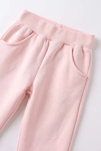 Pembe (1-5 Yaş) Papatyalı Kapüşon ve Fermuarlı 3 İp Şardonlu Kız Çocuk Kışlık Takım 487822