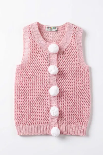 pembe-1-5-yas-ponpon-ajurlu-kiz-cocuk-yelek-474180