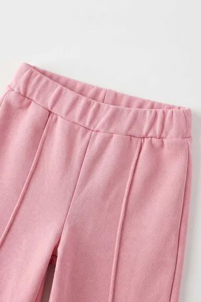 Pembe (1-5 Yaş) Puantiye Baskılı Alt Çimalı 3 İp Şardonlu Kız Çocuk Kışlık Takım 496566