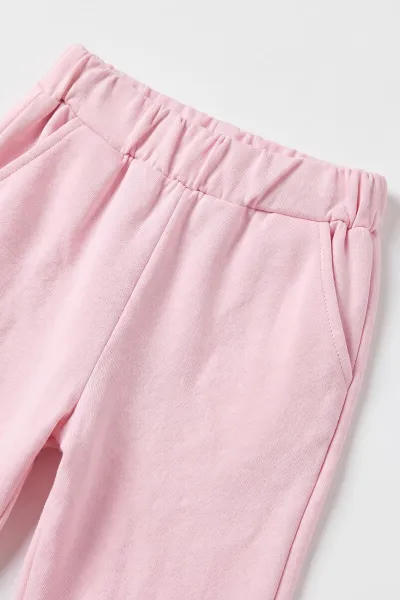Pembe (1-5 Yaş) Süzene Kelebek Nakışlı Taşlı Kız Çocuk 2'li Takım 475700