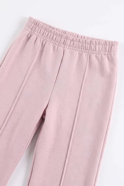 Pembe (1-5 Yaş) Taş Baskılı  Alt Çimalı 3 İp Şardonlu Kız Çocuk Kışlık Takım 499009
