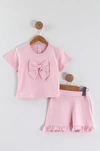 pembe-1-5-yas-tas-baskili-fiyonklu-ve-sortlu-penye-kiz-cocuk-yazlik-takim-454793