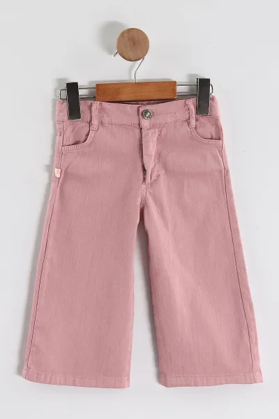 Pembe (1-5 Yaş) Yakası Kalp Nakışlı Müslin Gömlekli Kapitone Yelekli Kız Çocuk 3'lü Takım 444108