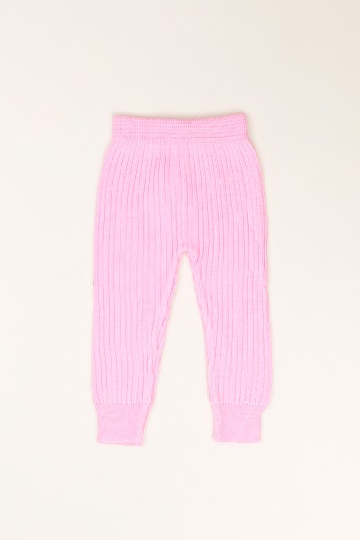 Pembe (1-6Yaş)Likralı Kız Çocuk Triko Tayt Pantolon 82183