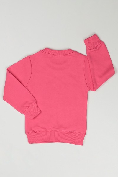 Pembe (1-8 Yaş) Love Baskılı Kız Çocuk Sweatshirt 89628