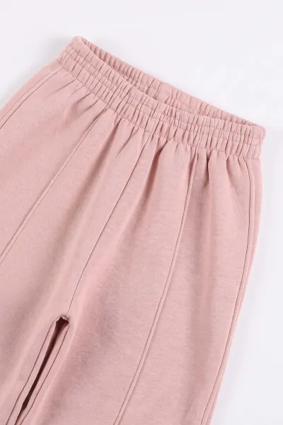 Pembe (1-9 Yaş) Ayıcık Nakışlı 3 İp Şardonlu Kız Çocuk Kışlık Takım 482820
