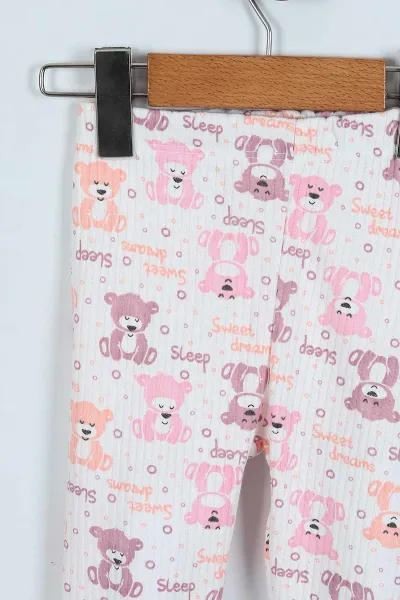 Pembe (1-9 Yaş) Fitilli Kız Çocuk Tayt 244309