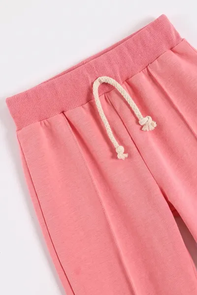 Pembe (1-9 Yaş)    Kız Baskılı  Bol Paça 2 İp Kız Çocuk Mevsimlik Takım 487366