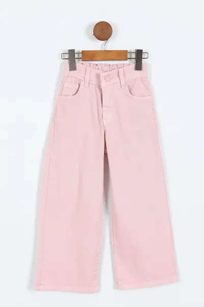 Pembe (1-9 Yaş)Happy Baskılı Tişörtlü Gabardin Pantolon ve Ceketli    Kız Çocuk 3'lü Takım 413514