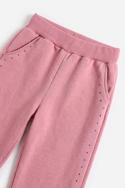 Pembe (10-14 Yaş) Taşlı 3 İp Şardonlu Kız Çocuk Kışlık Takım 498236