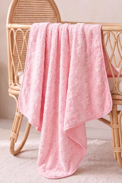 Pembe (100*120 cm)Desenli Peluş Battaniye 493686