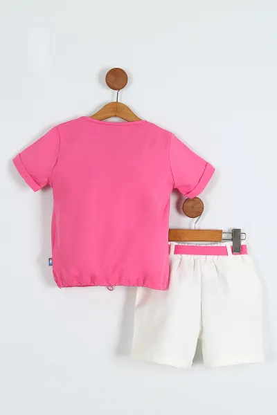 Pembe (11-14 Yaş) El Yazı Baskılı Kız Çocuk Takım 249265