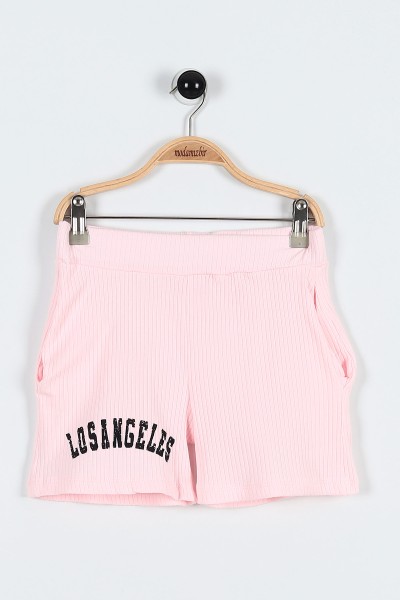 Pembe (13-16 Yaş) Losangeles Baskılı Fitilli Kız Çocuk Takım 184963