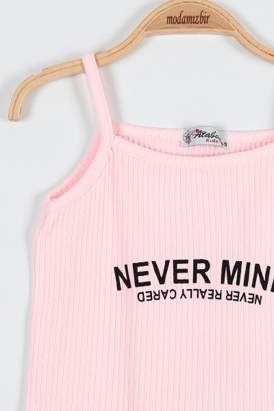 Pembe (13-16 Yaş) Never Mınd Baskılı Kız Çocuk Takım 185011