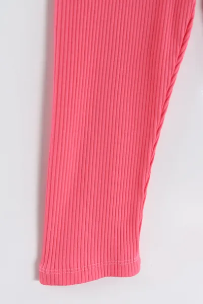 Pembe (2-10 Yaş) Düz Fitilli Kız Çocuk Tayt 460234