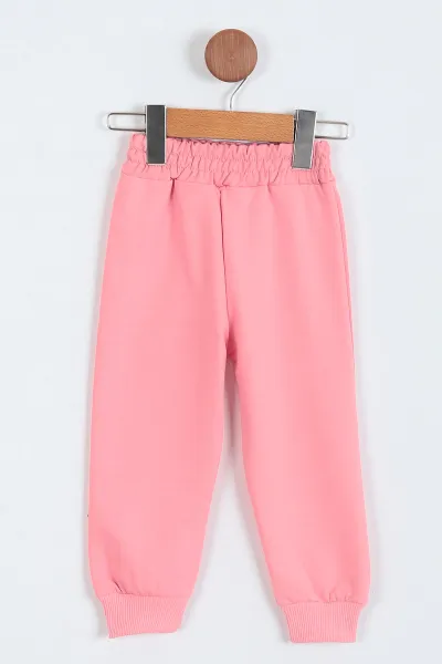 Pembe (2-11 Yaş) Yaka Jakarlı İki İp Kız Çocuk Takım 229379
