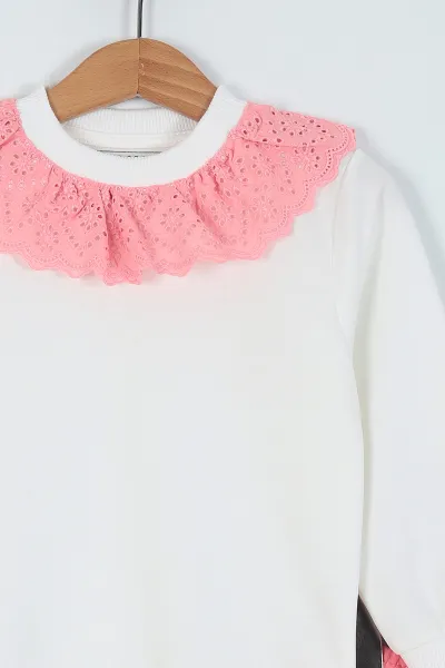Pembe (2-11 Yaş) Yaka Jakarlı İki İp Kız Çocuk Takım 229411