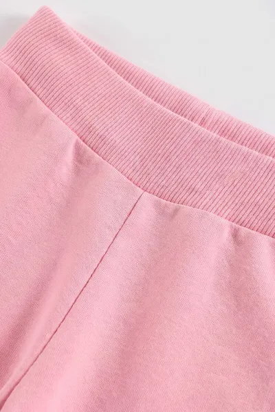 Pembe (2-5 Yaş) Fiyonk Baskılı Fırfırlı Kız Çocuk Takım 476153
