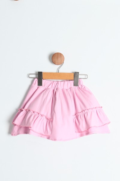 Pembe (2-5 Yaş) Just Dream Baskılı Taş İşlemeli Etekli Kız Çocuk Takım 164741