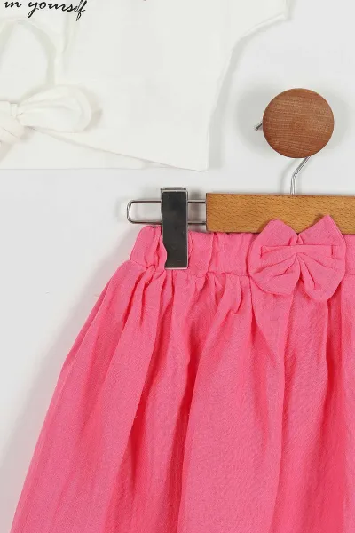 Pembe (2-5 Yaş) Love Baskılı Belden Bağlamalı Kız Çocuk Takım 255194