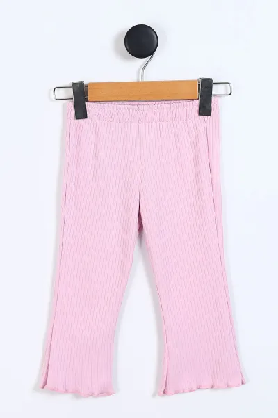 Pembe (2-5 Yaş) Omuz Fırfırlı Taytlı Kız Çocuk Takım 337106