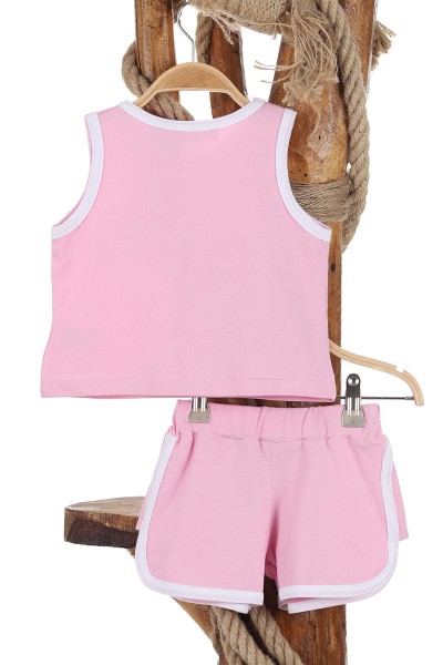 Pembe (2-5 Yaş) Posıtıve Baskılı Şortlu Kız Çocuk Takım 164694