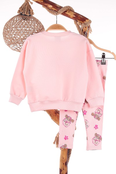 Pembe (2-5 Yaş) Skye Köpek Baskılı Oversize Kesim Kız Çocuk Takım 144538