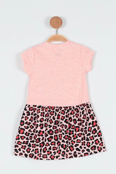 Pembe (2-5 Yaş) Sparkıng Day Leopar Baskılı Kız Çocuk Elbise 190995