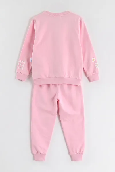Pembe (2-6 Yaş)   Dreams Baskılı  Cepli  2 İp Kız Çocuk Mevsimlik Takım 472719
