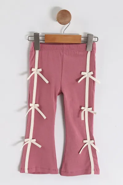 Pembe (2-6 Yaş) Fiyonk Detaylı Taytlı Kız Çocuk Yazlık Takım 449462