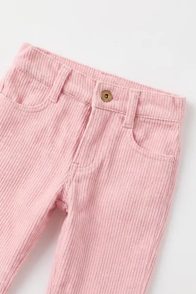 Pembe (2-6 Yaş) Peluş Ceketli  Kız Çocuk 3'lü Takım 496119