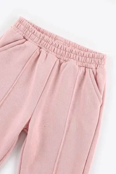 Pembe (2-6 Yaş) Ponponlu  Triko Kazaklı Kız Çocuk Kışlık Takım 483124