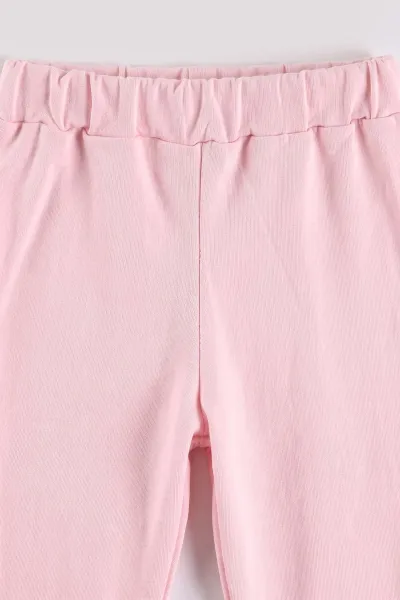 Pembe (2-6 Yaş)Happy Go Baskılı Ponponlu Kız Çocuk 2'li  Takım 472905