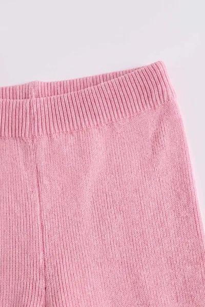 Pembe (2-8 Yaş) Boru Paça Triko Kız Çocuk Pantolon 474581