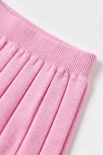Pembe (2-8 Yaş) Fiyonk Nakışlı Etekli Kız Çocuk Takım 474514