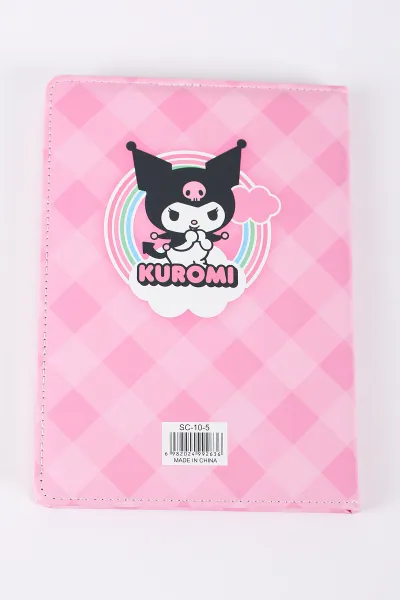 Pembe 20x15 Cm Karakterli Pullu Sulu Çizgili Okul/Not Defteri 413794