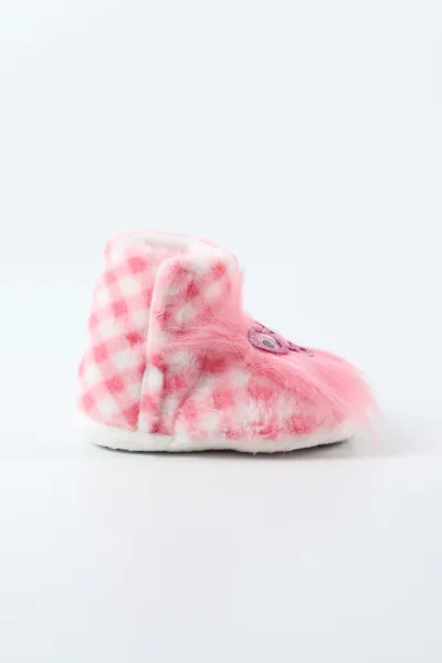 Pembe ( 21 - 24 ) Cırt Bantlı Figürlü Kız Bebek Panduf 495119
