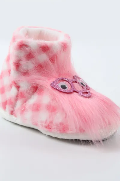 Pembe ( 21 - 24 ) Cırt Bantlı Figürlü Kız Bebek Panduf 495119