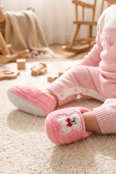 Pembe ( 21 - 24 ) Peluş Figürlü Bebek Panduf 496285