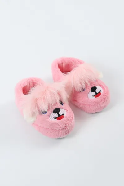 Pembe ( 21 - 24 )Peluş Figürlü Çocuk Panduf 497068