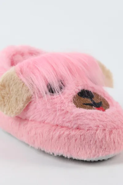 Pembe ( 21 - 24 )Peluş Figürlü Çocuk Panduf 498629