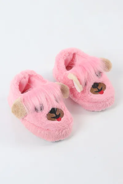 Pembe ( 21 - 24 )Peluş Figürlü Çocuk Panduf 498629